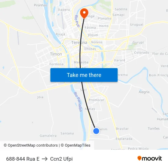 688-844 Rua E to Ccn2 Ufpi map