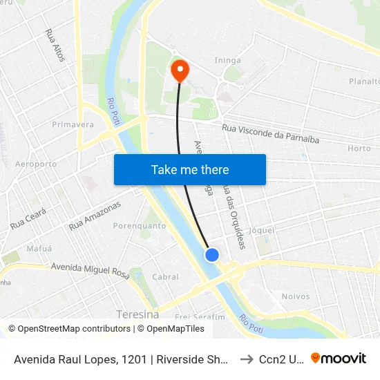Avenida Raul Lopes, 1201 | Riverside Shopping to Ccn2 Ufpi map