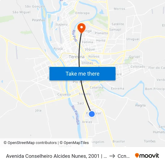 Avenida Conselheiro Alcides Nunes, 2001 | U.E. Martins Napoleão to Ccn2 Ufpi map