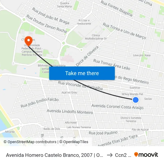 Avenida Homero Castelo Branco, 2007 | Oposto Ao Ibama to Ccn2 Ufpi map
