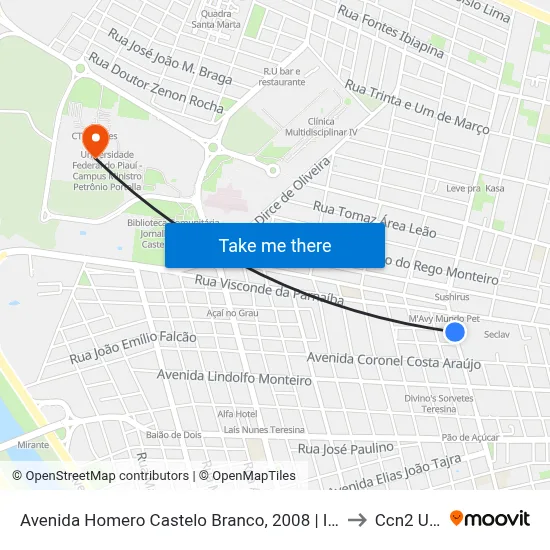 Avenida Homero Castelo Branco, 2008 | Ibama to Ccn2 Ufpi map