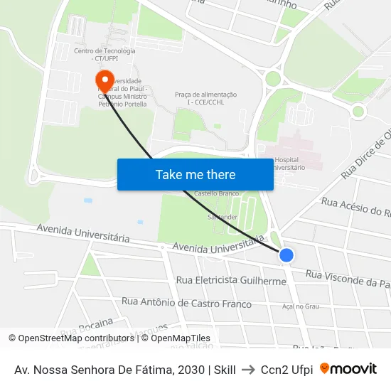 Av. Nossa Senhora De Fátima, 2030 | Skill to Ccn2 Ufpi map