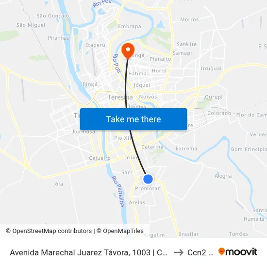Avenida Marechal Juarez Távora, 1003 | Colégio São José to Ccn2 Ufpi map