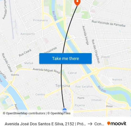 Avenida José Dos Santos E Silva, 2152 | Próximo À Central De Flagrantes to Ccn2 Ufpi map