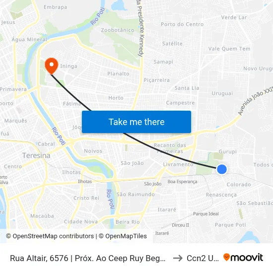 Rua Altair, 6576 | Próx. Ao Ceep Ruy Beger Filho to Ccn2 Ufpi map