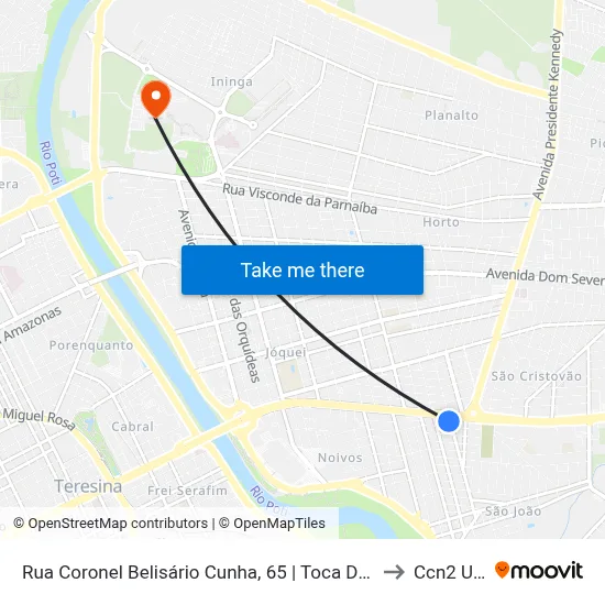 Rua Coronel Belisário Cunha, 65 | Toca Do Bode to Ccn2 Ufpi map