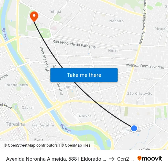Avenida Noronha Almeida, 588 | Eldorado Country Club to Ccn2 Ufpi map
