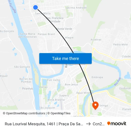 Rua Lourival Mesquita, 1461 | Praça Da Santa Maria Da Codipi to Ccn2 Ufpi map