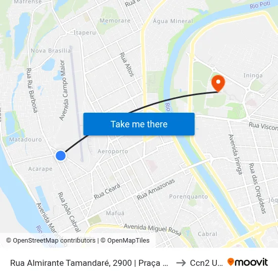 Rua Almirante Tamandaré, 2900 | Praça Do Gari to Ccn2 Ufpi map