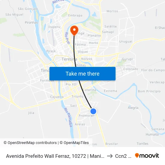 Avenida Prefeito Wall Ferraz, 10272 | Mania Da Picanha to Ccn2 Ufpi map