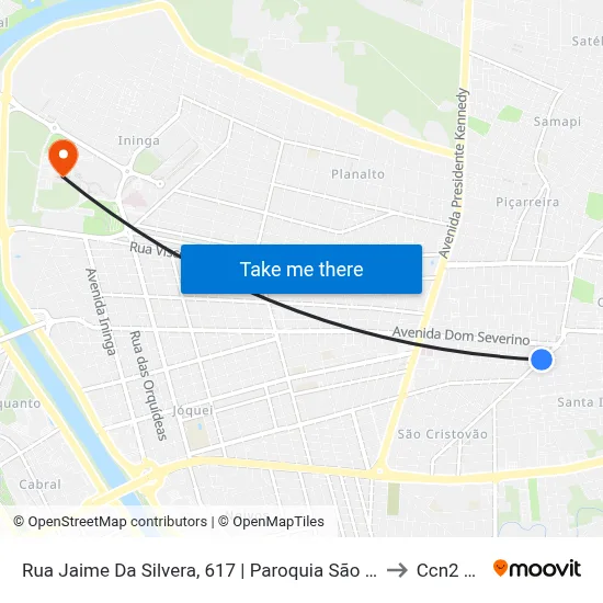 Rua Jaime Da Silvera, 617 | Paroquia São Cristóvão to Ccn2 Ufpi map