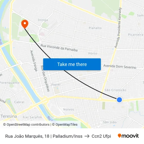 Rua João Marquês, 18 | Palladium/Inss to Ccn2 Ufpi map