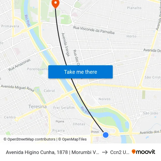 Avenida Higino Cunha, 1878 | Morumbi Veículos to Ccn2 Ufpi map