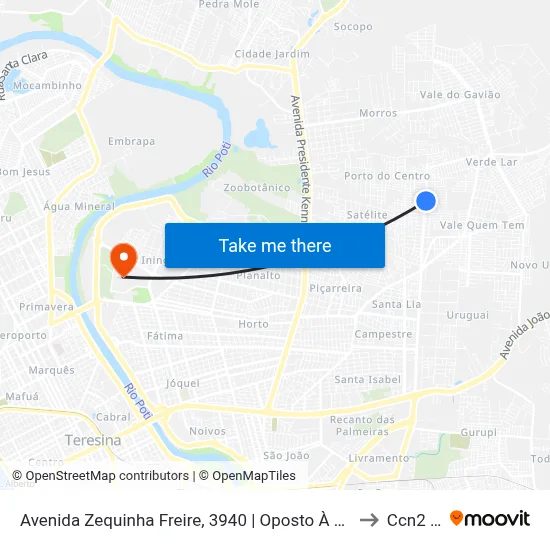 Avenida Zequinha Freire, 3940 | Oposto À Pizzaria Resende to Ccn2 Ufpi map