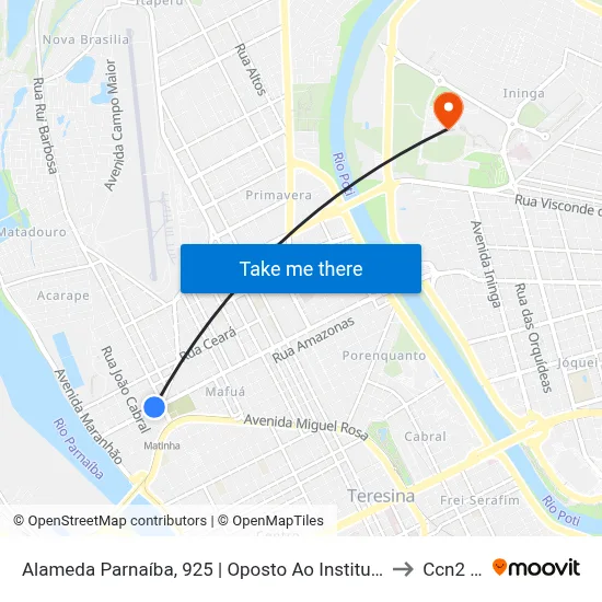 Alameda Parnaíba, 925 | Oposto Ao Instituto De Educação to Ccn2 Ufpi map