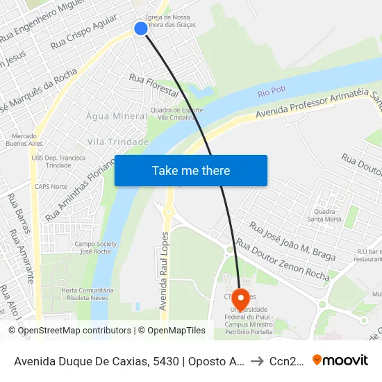 Avenida Duque De Caxias, 5430 | Oposto Aos Apartamentos to Ccn2 Ufpi map