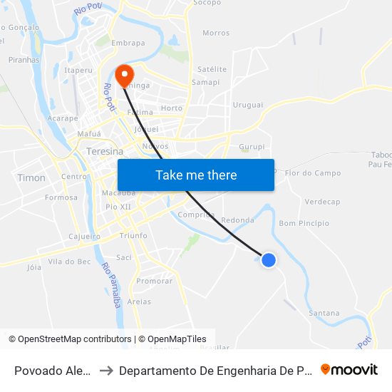 Povoado Alegria, 815 to Departamento De Engenharia De Produção - Ct - Ufpi map