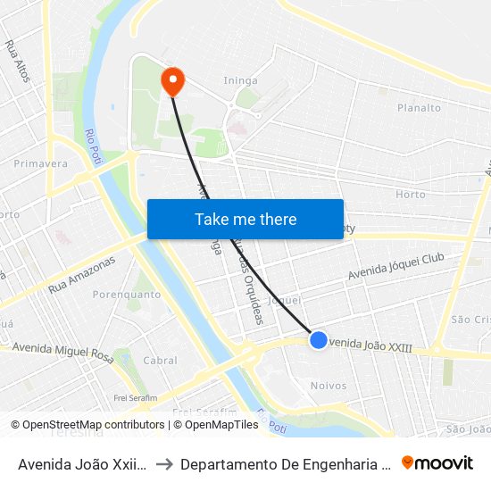 Avenida João Xxiii, 565 | Movida to Departamento De Engenharia De Produção - Ct - Ufpi map