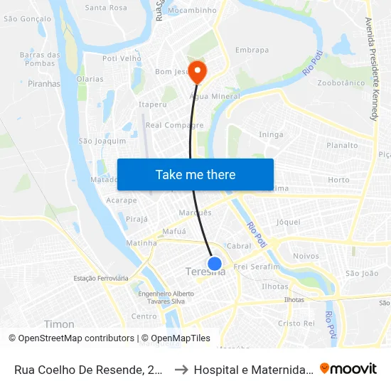 Rua Coelho De Resende, 235 | Coxinha No Cone to Hospital e Maternidade Buenos Aires map