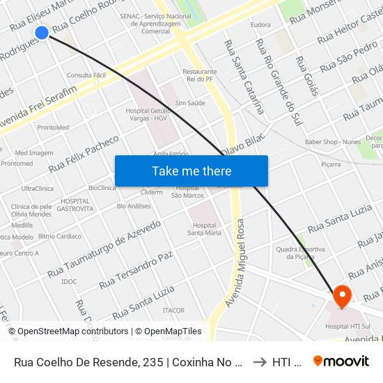 Rua Coelho De Resende, 235 | Coxinha No Cone to HTI Sul map