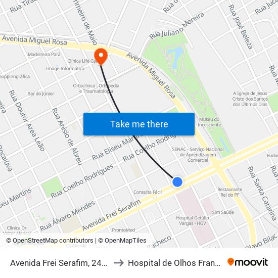 Avenida Frei Serafim, 2493 | Oposto Ao Hgv to Hospital de Olhos Francisco Vilar - Centro map