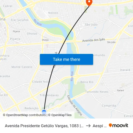 Avenida Presidente Getúlio Vargas, 1083 | Oposto À Discar to Aespi Fapi map