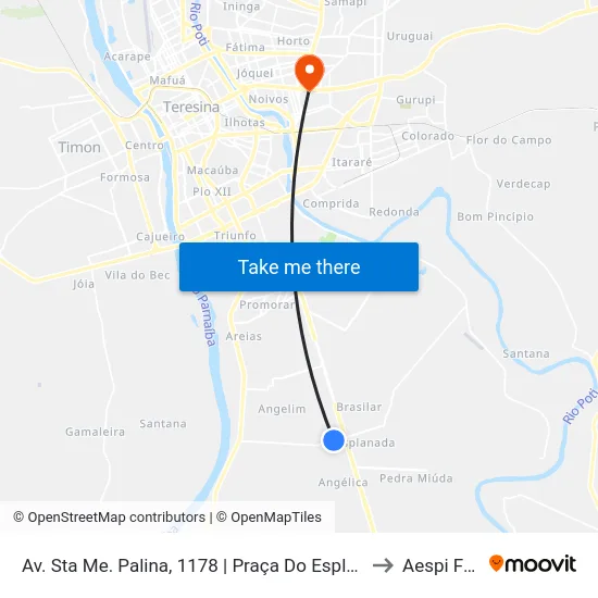 Av. Sta Me. Palina, 1178 | Praça Do Esplanada to Aespi Fapi map