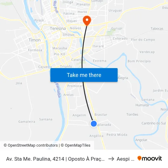 Av. Sta Me. Paulina, 4214 | Oposto À Praça Do Esplanada to Aespi Fapi map