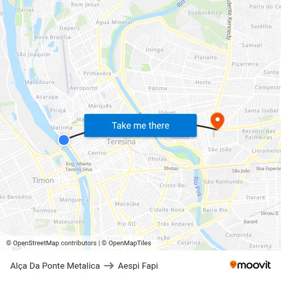 Alça Da Ponte Metalica to Aespi Fapi map