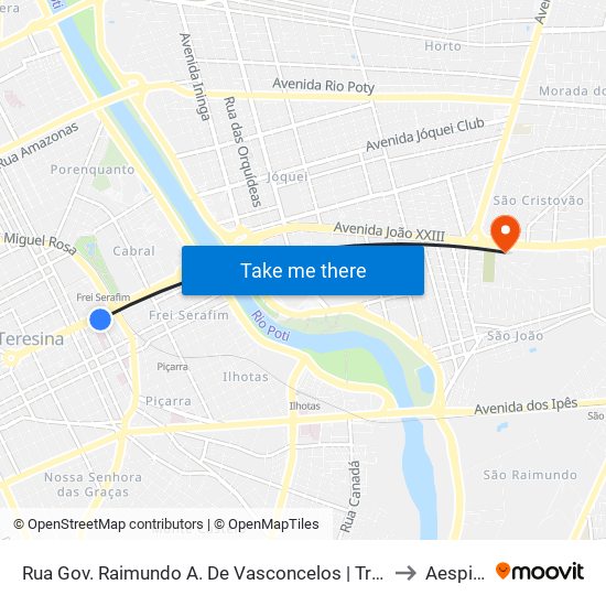 Rua Gov. Raimundo A. De Vasconcelos | Transporte Alternativo to Aespi Fapi map