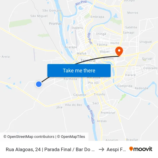 Rua Alagoas, 24 | Parada Final / Bar Do Merola to Aespi Fapi map