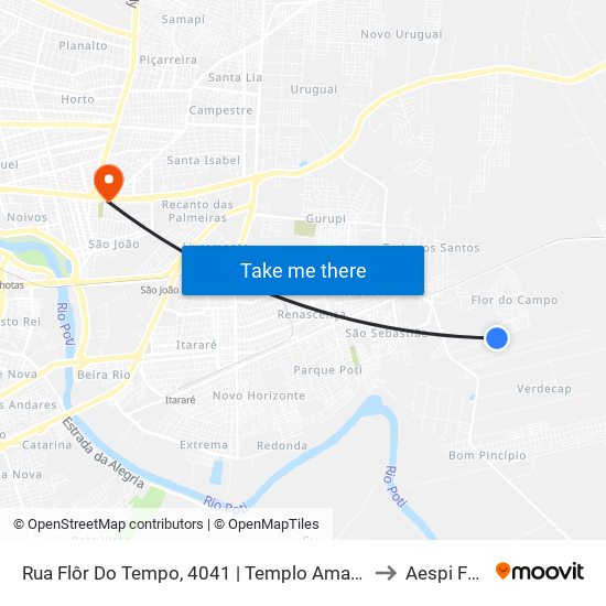 Rua Flôr Do Tempo, 4041 | Templo Amançuy to Aespi Fapi map