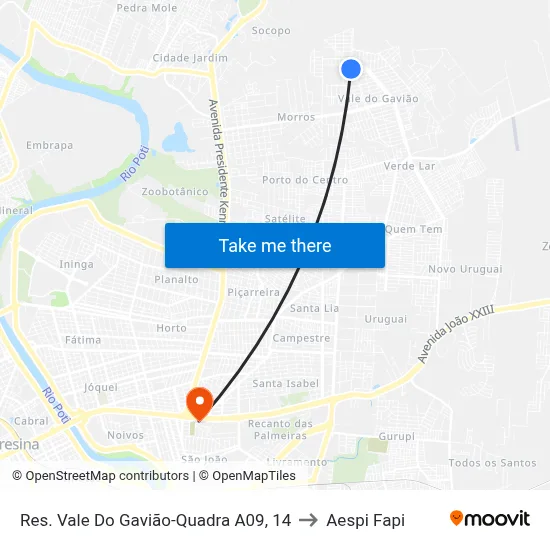 Res. Vale Do Gavião-Quadra A09, 14 to Aespi Fapi map