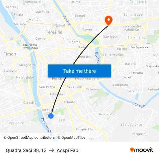 Quadra Saci 88, 13 to Aespi Fapi map