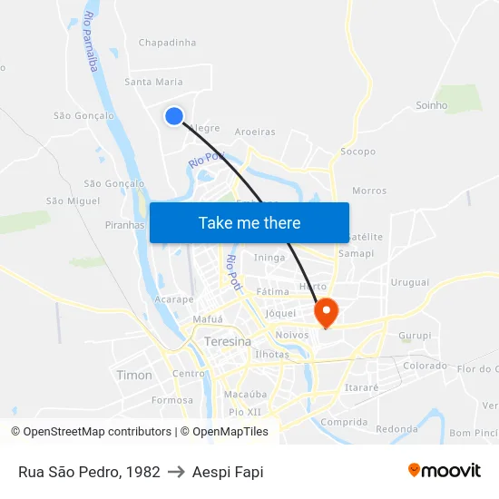 Rua São Pedro, 1982 to Aespi Fapi map