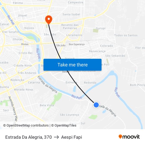Estrada Da Alegria, 370 to Aespi Fapi map