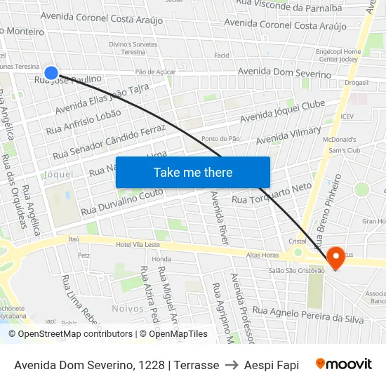 Avenida Dom Severino, 1228 | Terrasse to Aespi Fapi map
