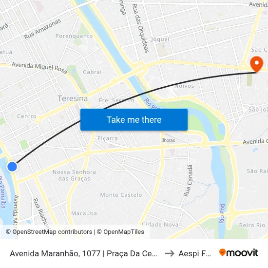 Avenida Maranhão, 1077 | Praça Da Cepisa to Aespi Fapi map
