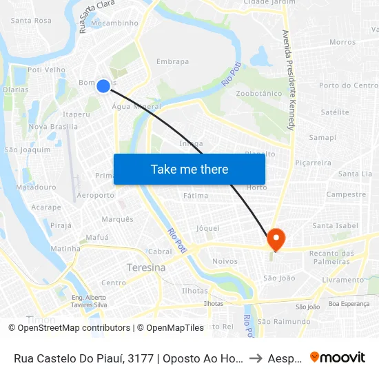 Rua Castelo Do Piauí, 3177 | Oposto Ao Hospital Do Buenos Aires to Aespi Fapi map