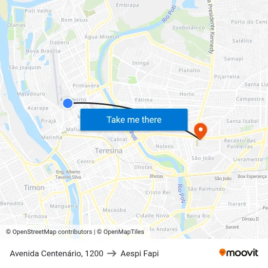 Avenida Centenário, 1200 to Aespi Fapi map