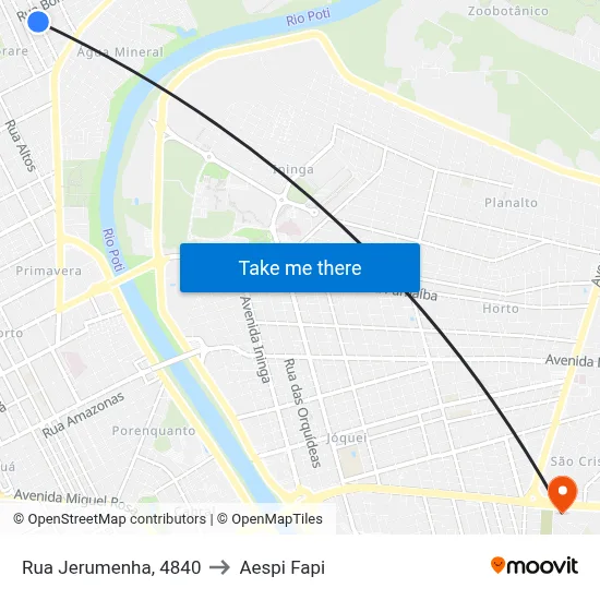 Rua Jerumenha, 4840 to Aespi Fapi map