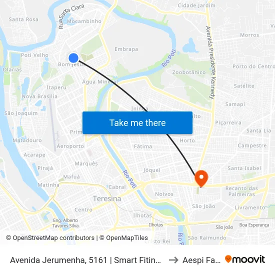 Avenida Jerumenha, 5161 | Smart Fitiness to Aespi Fapi map