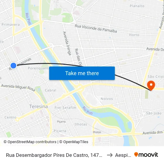 Rua Desembargador Píres De Castro, 1474|Praça Do Marquês to Aespi Fapi map
