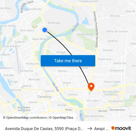 Avenida Duque De Caxias, 5590 |Praça Do Buenos Aires to Aespi Fapi map