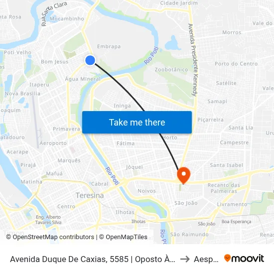 Avenida Duque De Caxias, 5585 | Oposto À Praça Do Buenos Aires to Aespi Fapi map
