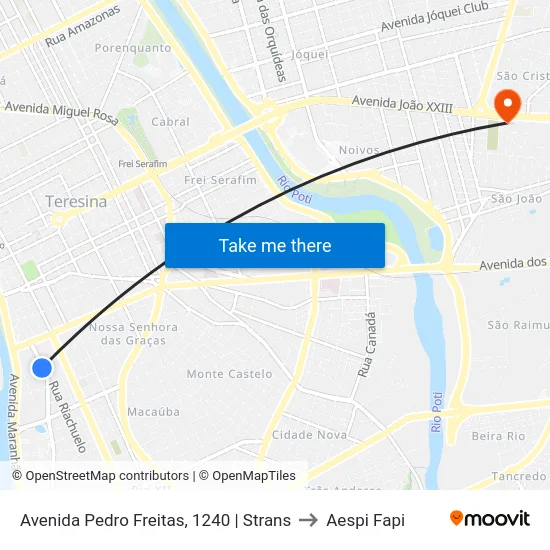 Avenida Pedro Freitas, 1240 | Strans to Aespi Fapi map