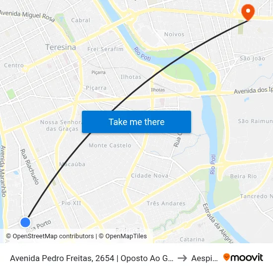 Avenida Pedro Freitas, 2654 | Oposto Ao Grupo Jorge Batista to Aespi Fapi map