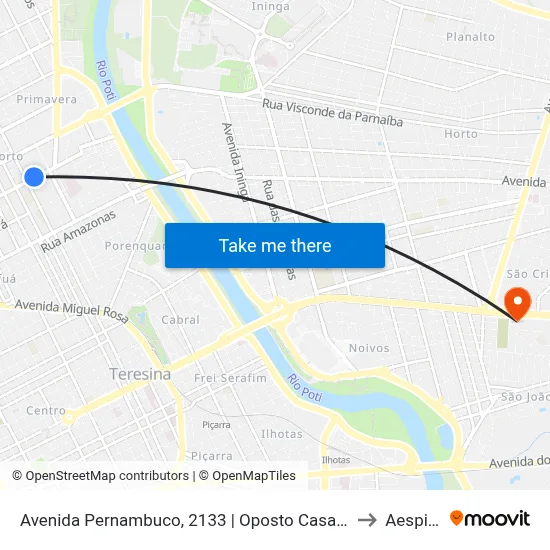 Avenida Pernambuco, 2133 | Oposto Casa Frederico Ozanam to Aespi Fapi map