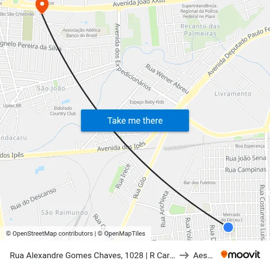 Rua Alexandre Gomes Chaves, 1028 | R Carvalho Supermercado (Rzinho) to Aespi Fapi map
