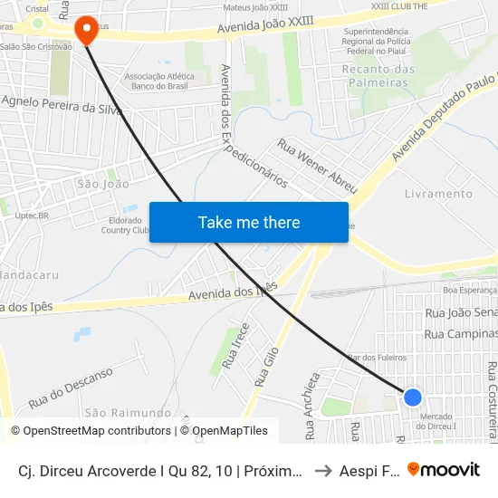 Cj. Dirceu Arcoverde I Qu 82, 10 | Próximo À Uespi to Aespi Fapi map